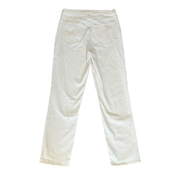 Abercrombie & Fitch Women’s The 90s Straight Ultra High Rise White Jeans 14 Long - Picture 7 of 12